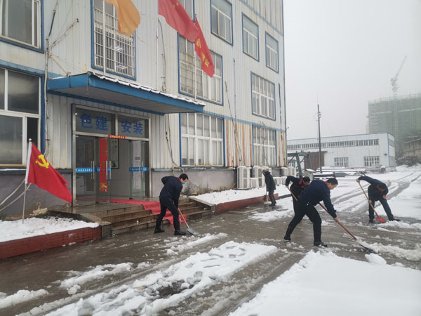 公司开展铲冰除雪活动